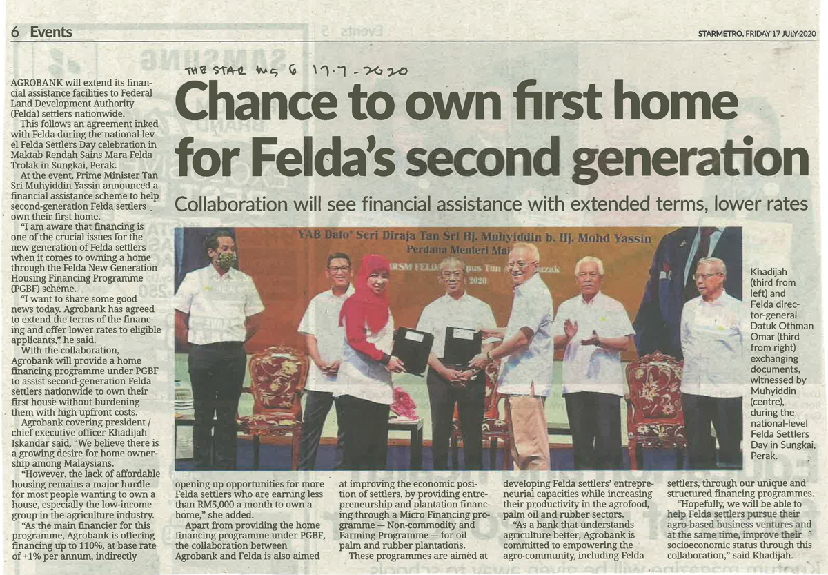 Chance To Own First Home For Felda' Second Generation